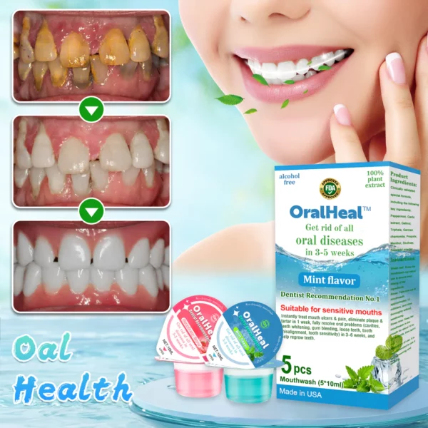 OralHeal™ Jelly Cup Mouthwash Restoring Teeth and Mouth to Health